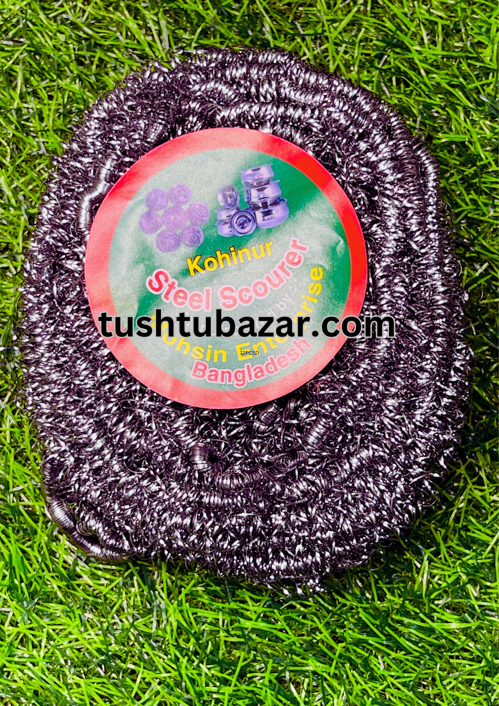 Tushtu-Bazar-5-1-1.png Steel scourer kitchen cleaner majoni/স্টিল মাজোনি-4pcs - Image 1