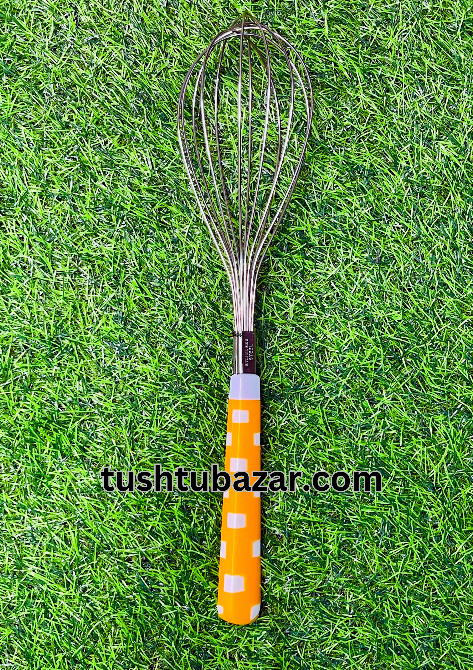 Tushtu-Bazar-5-2-1.png Stainless Steel Hand Egg Mixer Beater Kitchen Cooking Tool,Stainless Steel Whisk,Food Mixer 11 Inch - Image 1